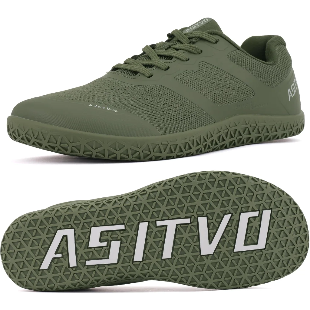 ASITVO Low-Profile Barefoot Sneaker in Army Green, view 2