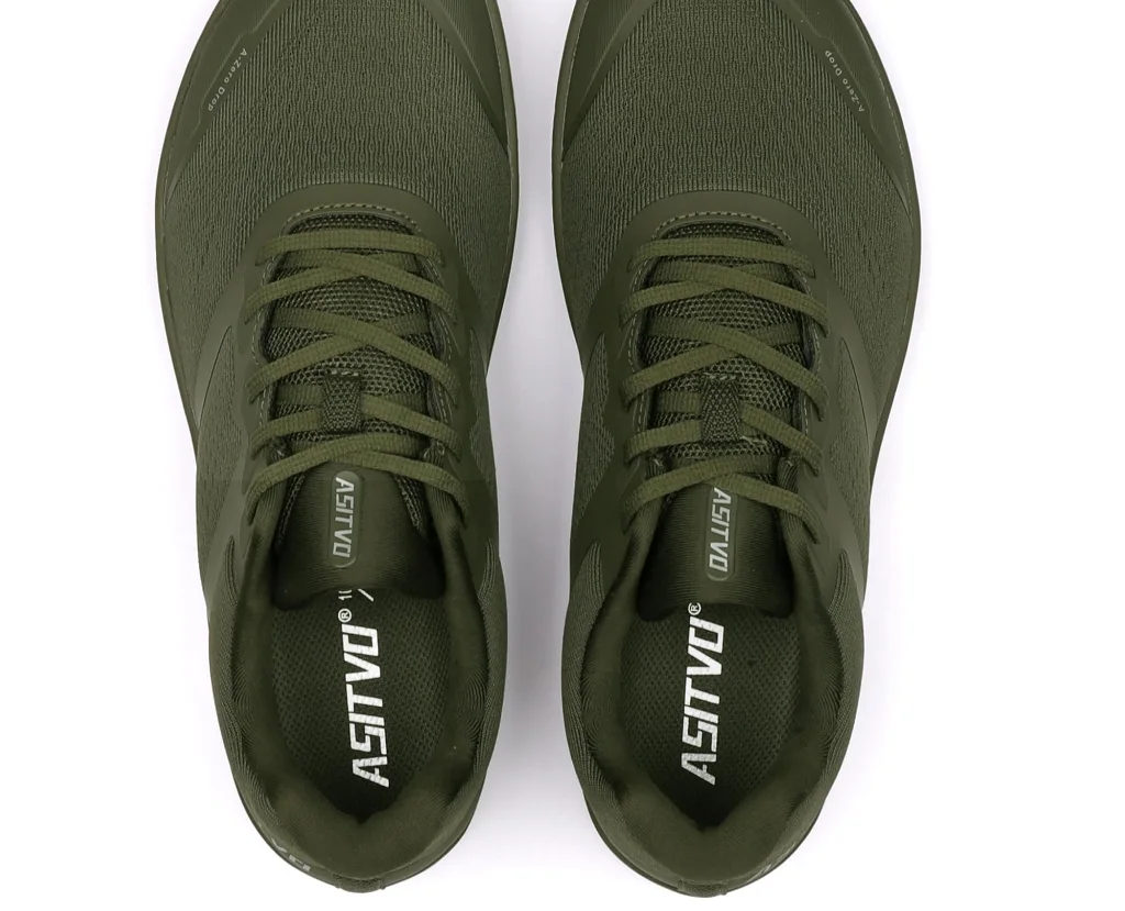 ASITVO Low-Profile Barefoot Sneaker in Army Green, view 4