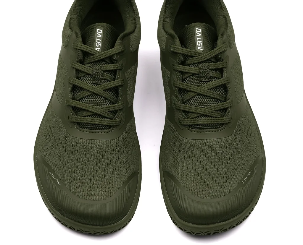 ASITVO Low-Profile Barefoot Sneaker in Army Green, view 5