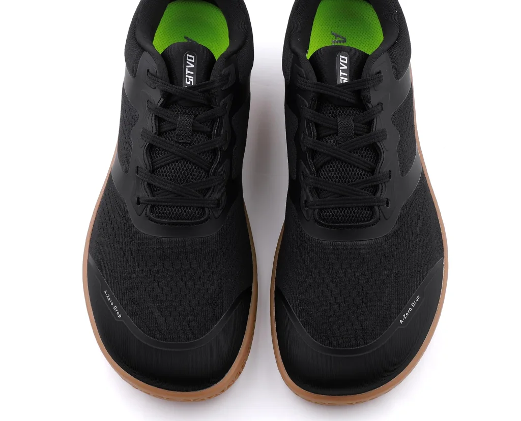 ASITVO Low-Profile Barefoot Sneaker in Black / Gum Sole, view 5