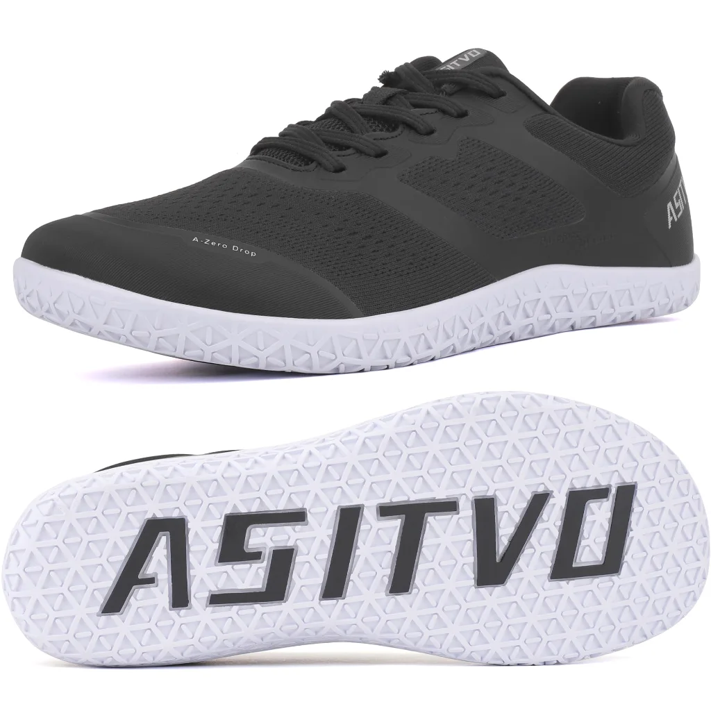 ASITVO Low-Profile Barefoot Sneaker in Black White, view 2