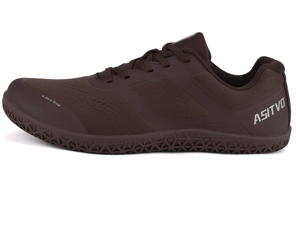 ASITVO Low-Profile Barefoot Sneaker in Dark Brown
