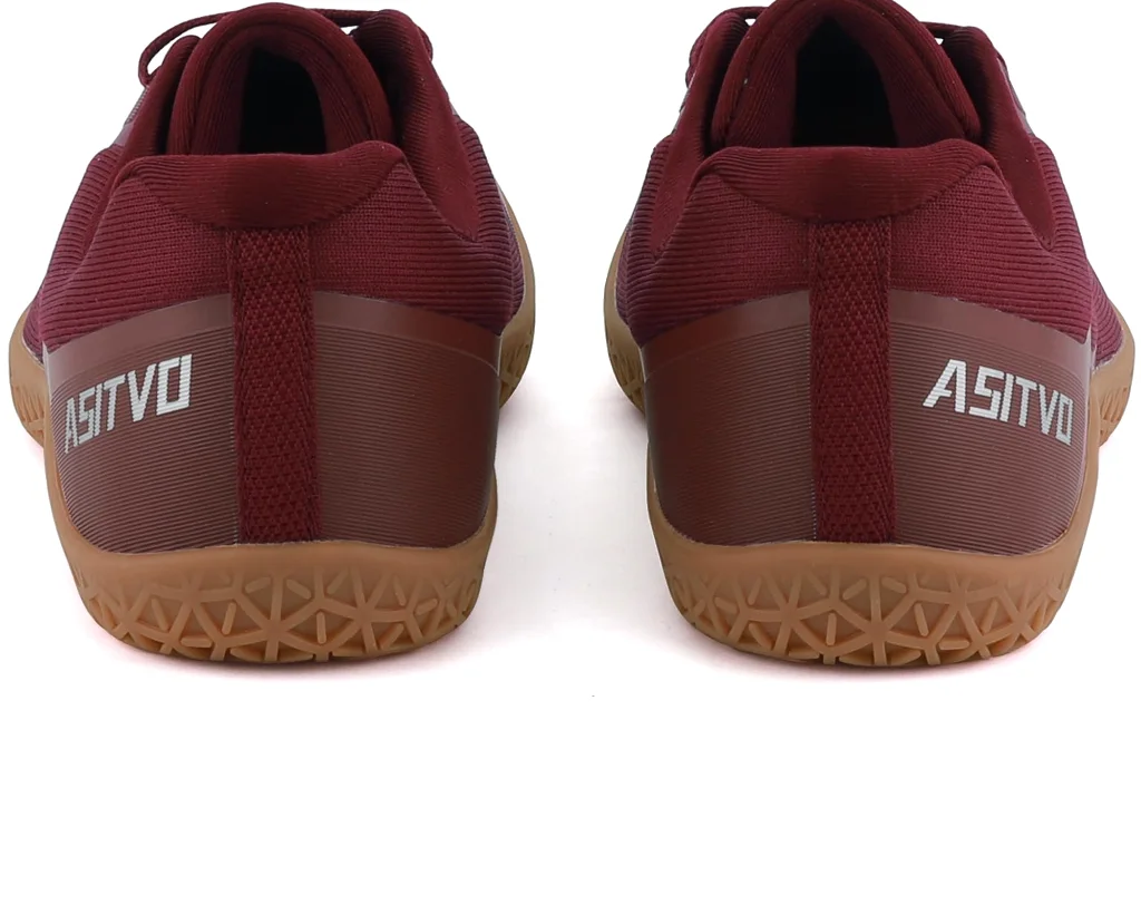 ASITVO Low-Profile Barefoot Sneaker in Date Red / Gum Sole, view 6