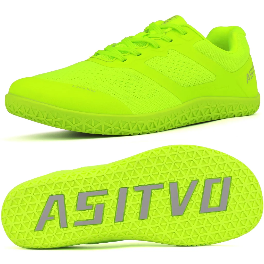ASITVO Low-Profile Barefoot Sneaker in Fluorescent Green, view 2