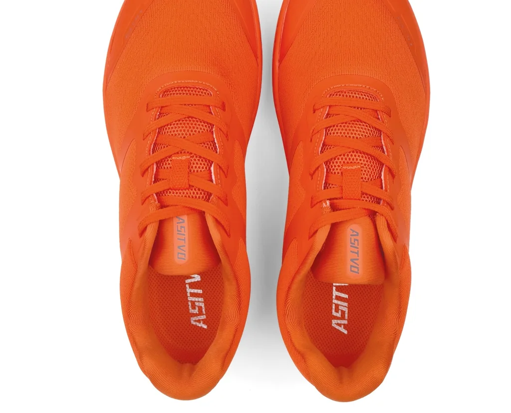 ASITVO Low-Profile Barefoot Sneaker in Fluorescent Orange, view 4