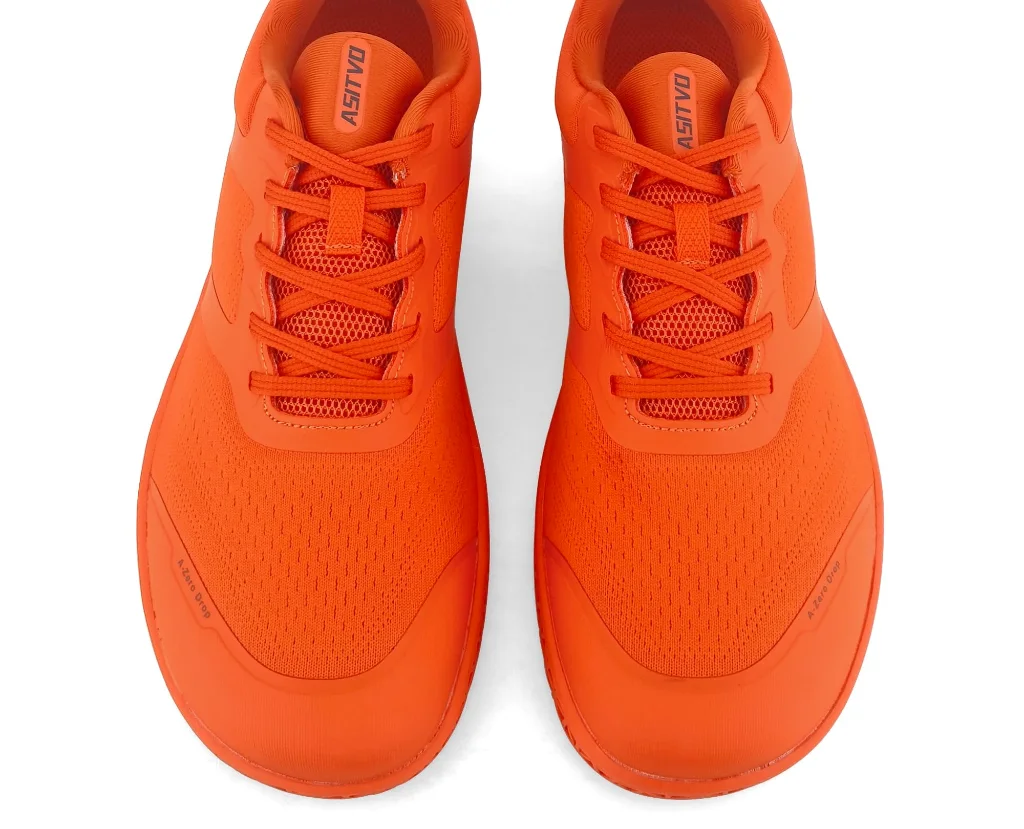 ASITVO Low-Profile Barefoot Sneaker in Fluorescent Orange, view 5