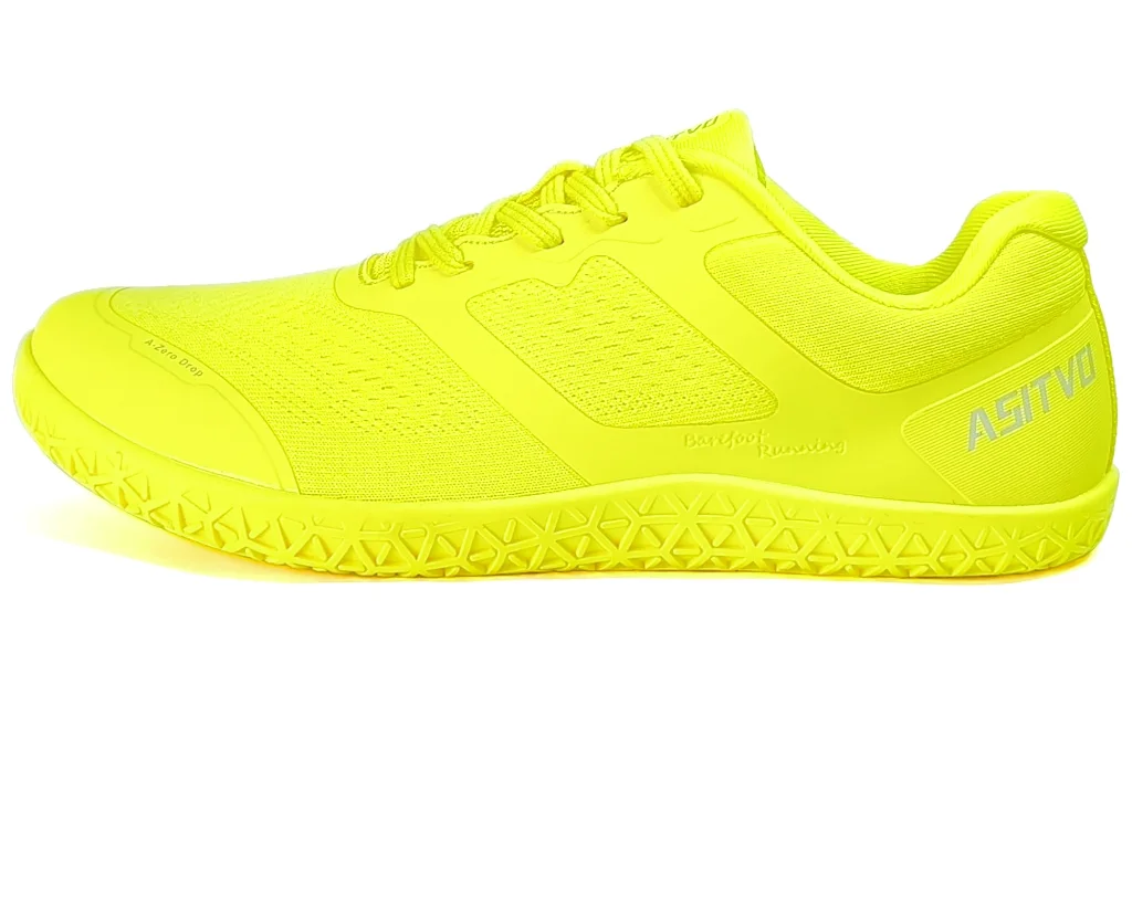 ASITVO Low-Profile Barefoot Sneaker in Fluorescent Yellow