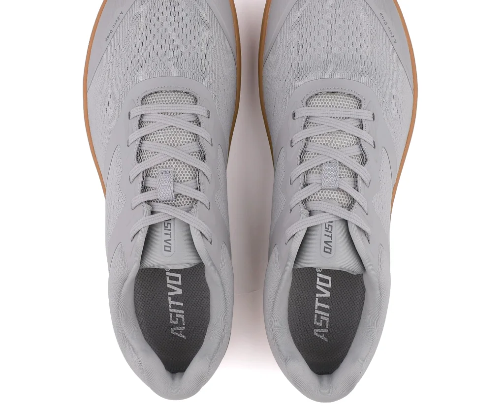 ASITVO Low-Profile Barefoot Sneaker in Light Gray / Gum Sole, view 4