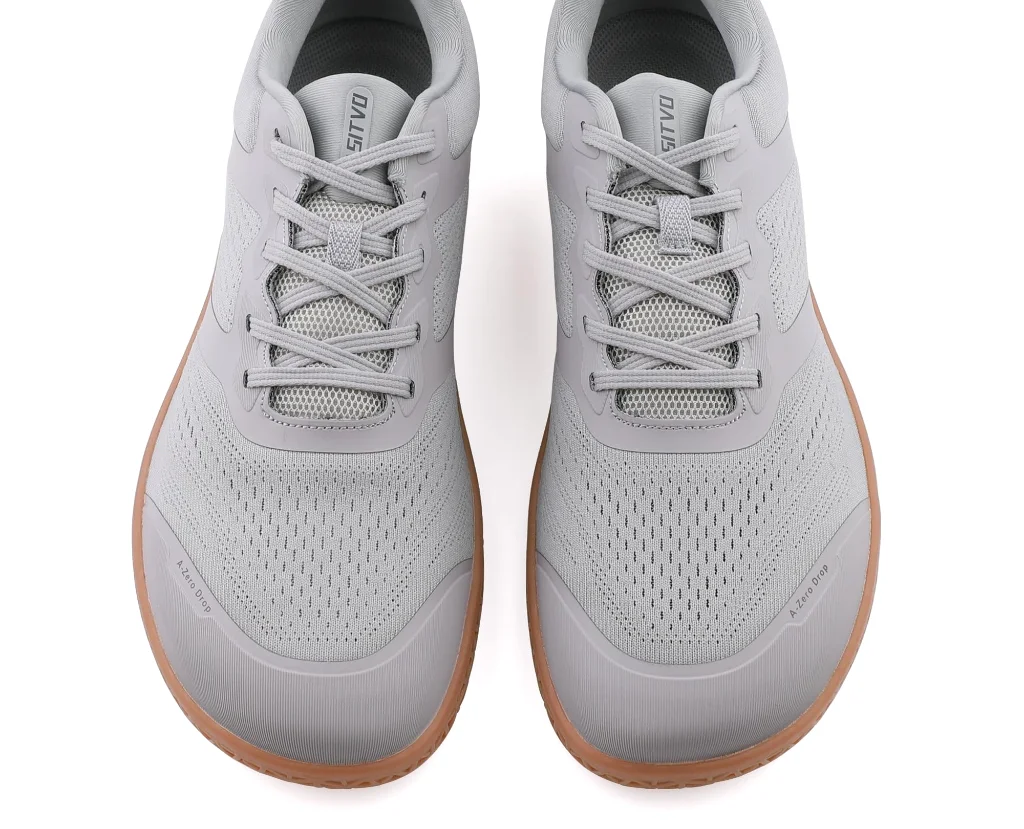 ASITVO Low-Profile Barefoot Sneaker in Light Gray / Gum Sole, view 5