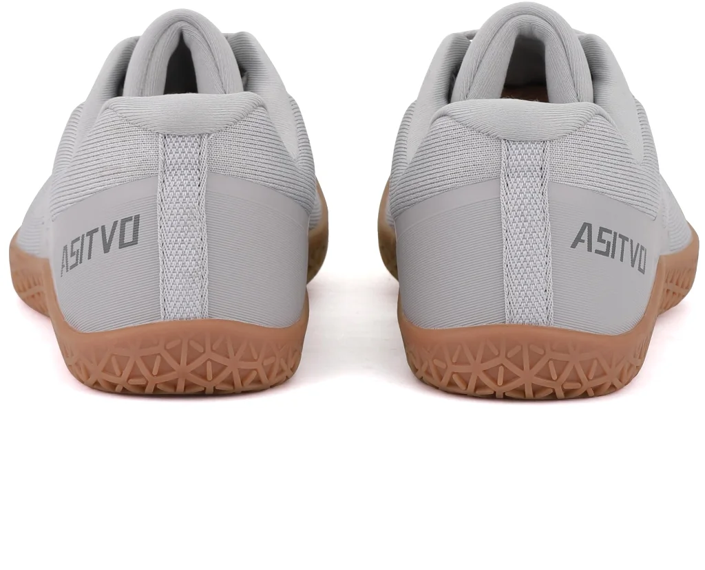 ASITVO Low-Profile Barefoot Sneaker in Light Gray / Gum Sole, view 6