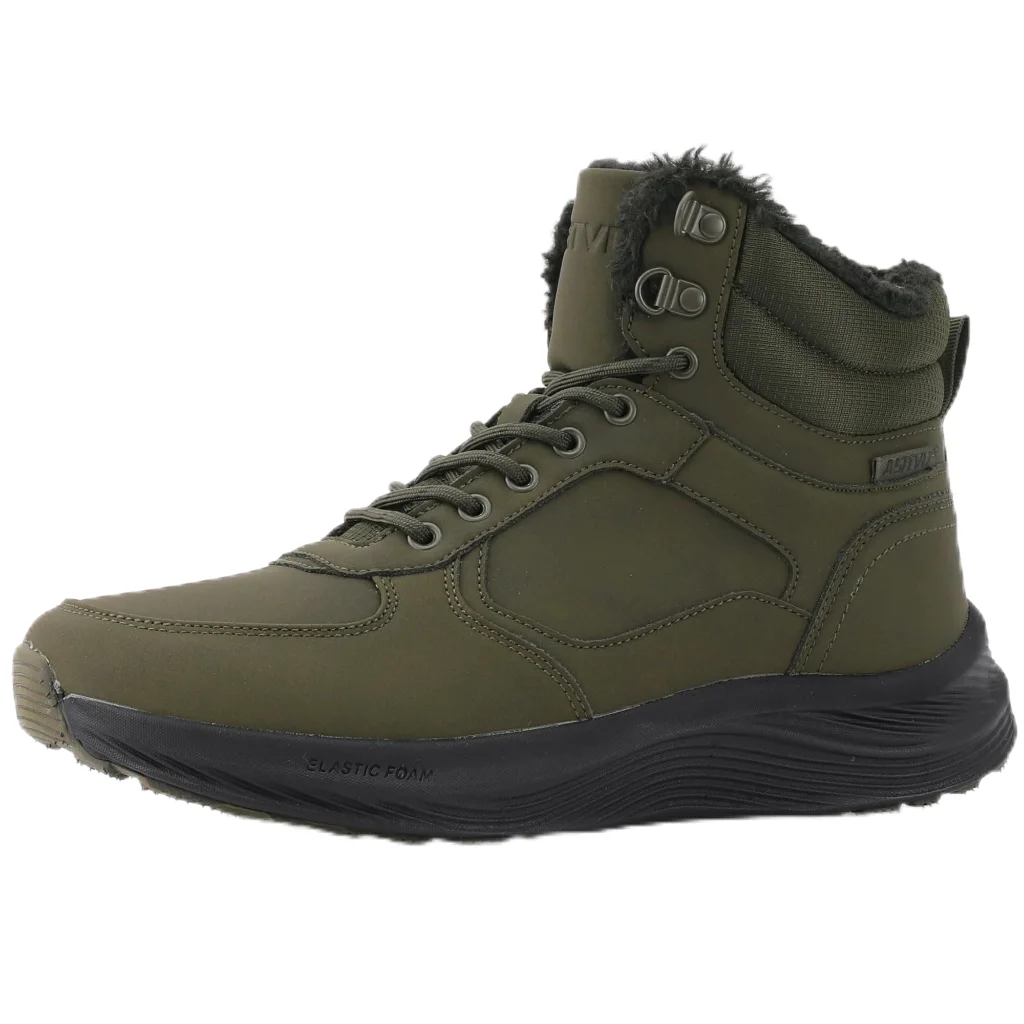 ASITVO Men’s Fur-Lined Snow Boot in Army Green