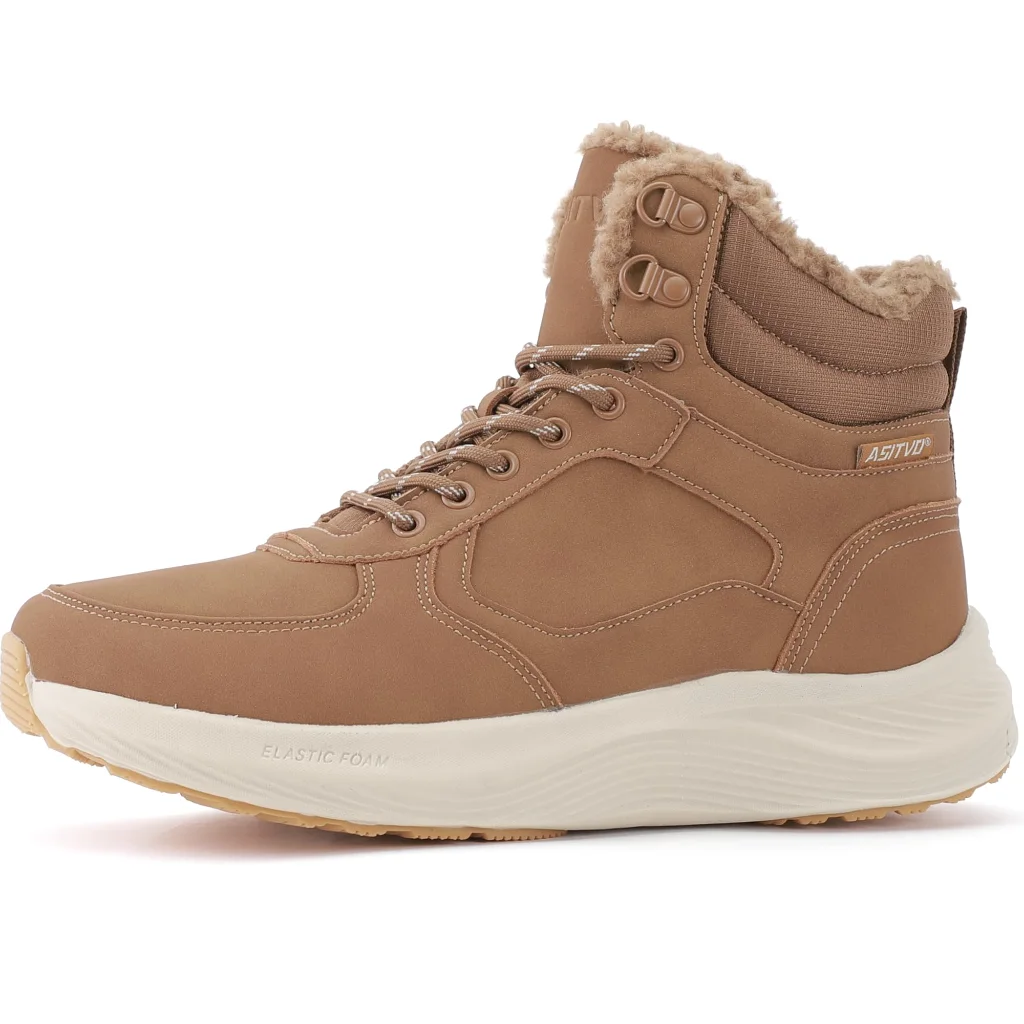 ASITVO Men’s Fur-Lined Snow Boot in Light Brown