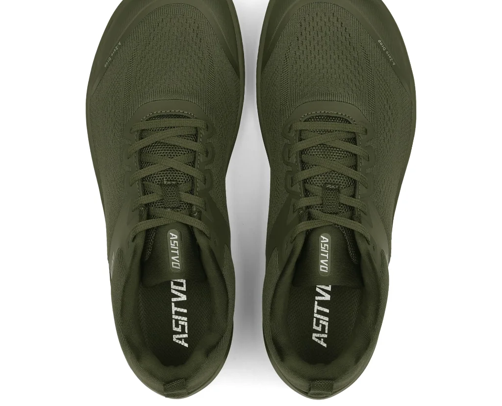 ASITVO Wide Barefoot Cross Trainer in Army Green, view 4