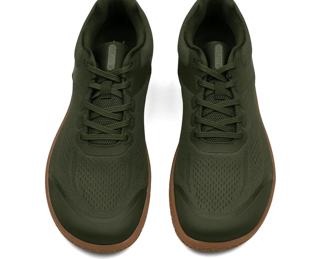 ASITVO Wide Barefoot Cross Trainer in Army Green / Gum Sole, view 5