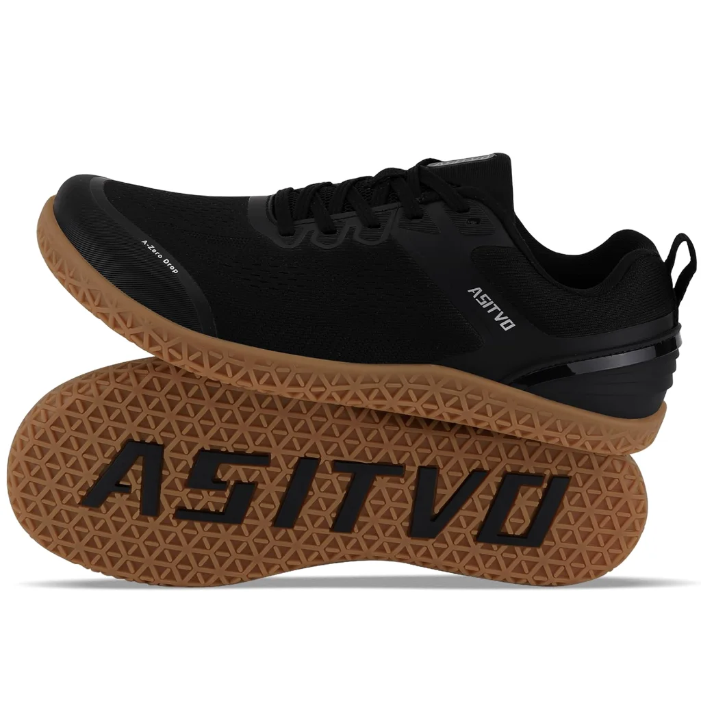 ASITVO Wide Barefoot Cross Trainer in Black / Gum Sole, view 2
