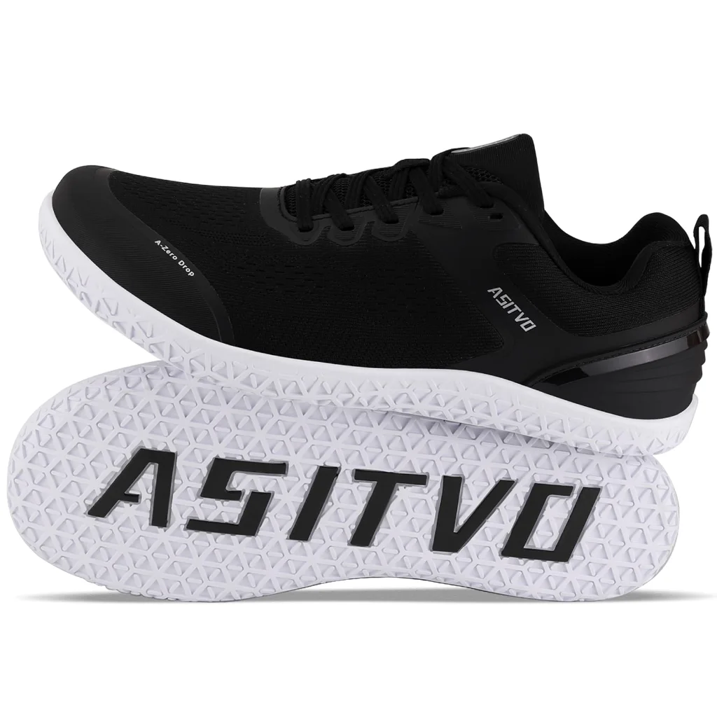 ASITVO Wide Barefoot Cross Trainer in Black White, view 2