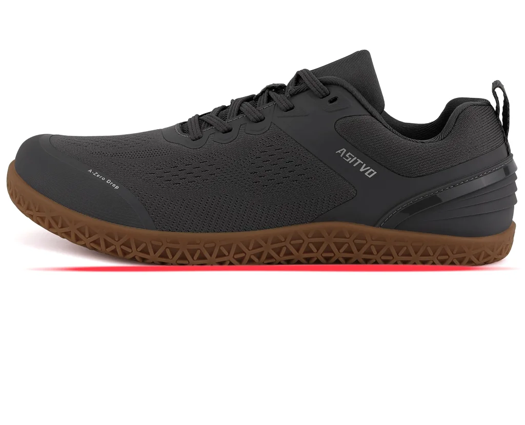 ASITVO Wide Barefoot Cross Trainer in Dark Gray / Gum Sole