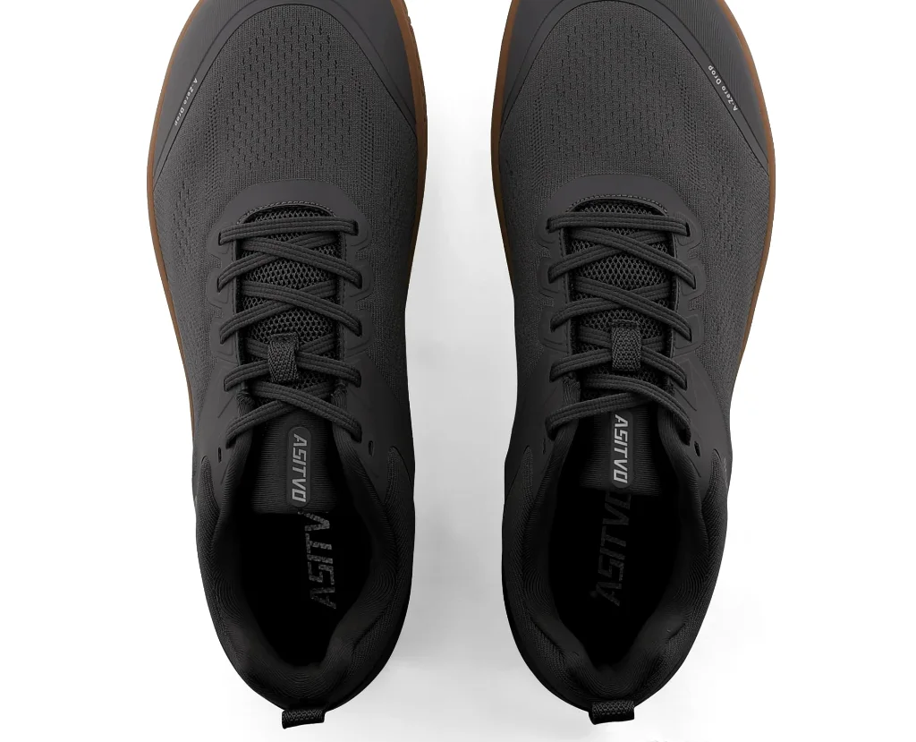 ASITVO Wide Barefoot Cross Trainer in Dark Gray / Gum Sole, view 4
