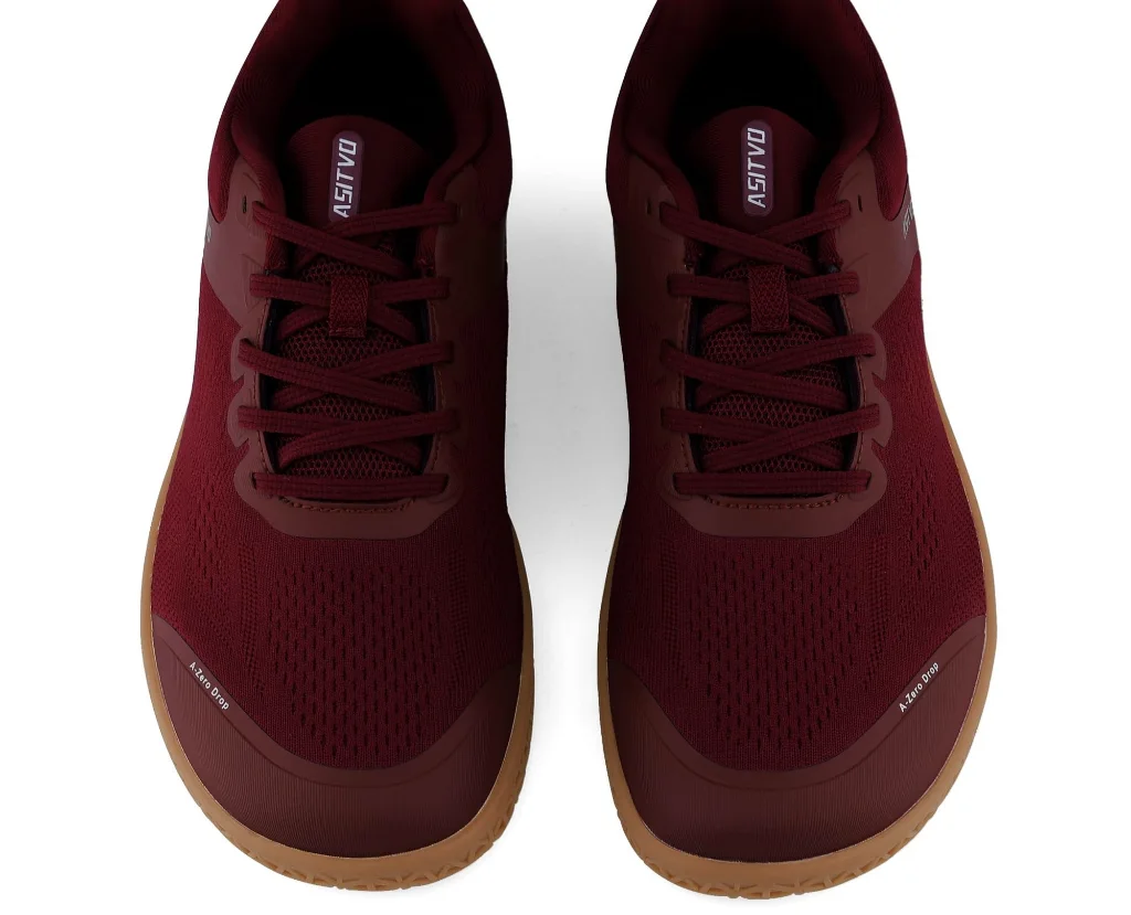 ASITVO Wide Barefoot Cross Trainer in Date Red / Gum Sole, view 5