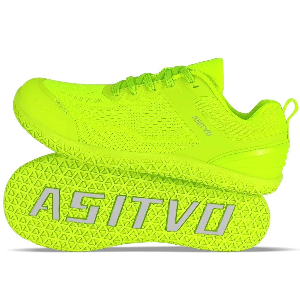 ASITVO Wide Barefoot Cross Trainer in Fluorescent Green, view 2
