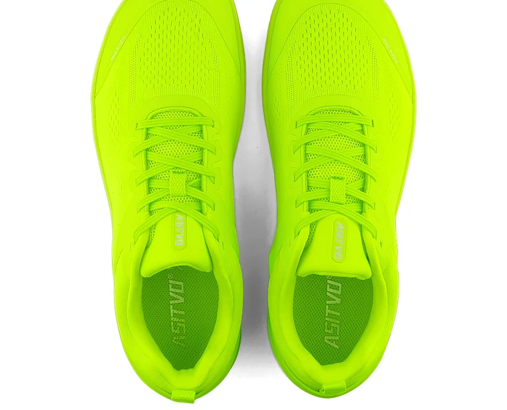 ASITVO Wide Barefoot Cross Trainer in Fluorescent Green, view 4