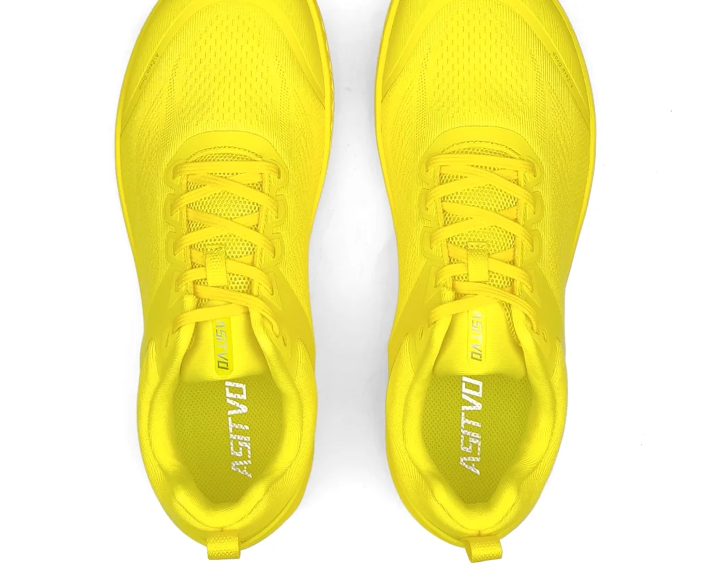 ASITVO Wide Barefoot Cross Trainer in Fluorescent Yellow, view 4