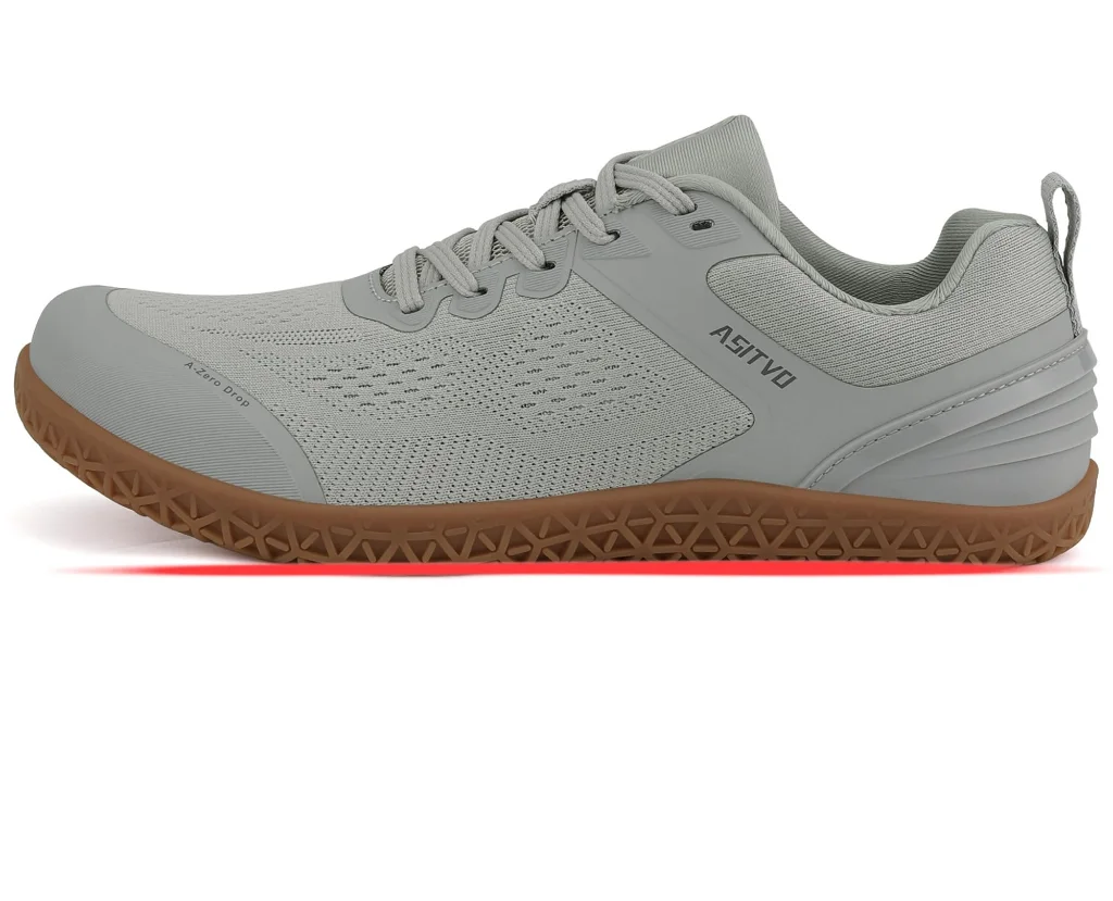 ASITVO Wide Barefoot Cross Trainer in Light Gray / Gum Sole