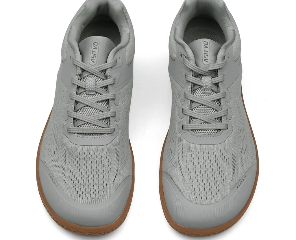 ASITVO Wide Barefoot Cross Trainer in Light Gray / Gum Sole, view 5