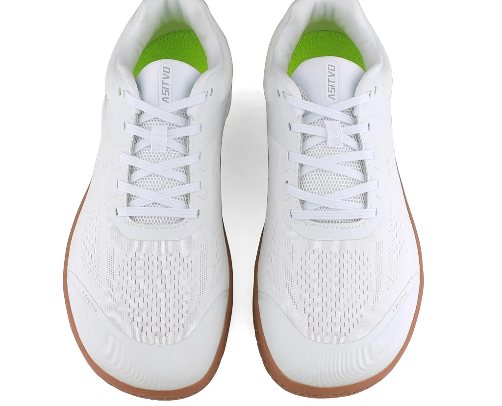 ASITVO Wide Barefoot Cross Trainer in White / Gum Sole, view 5
