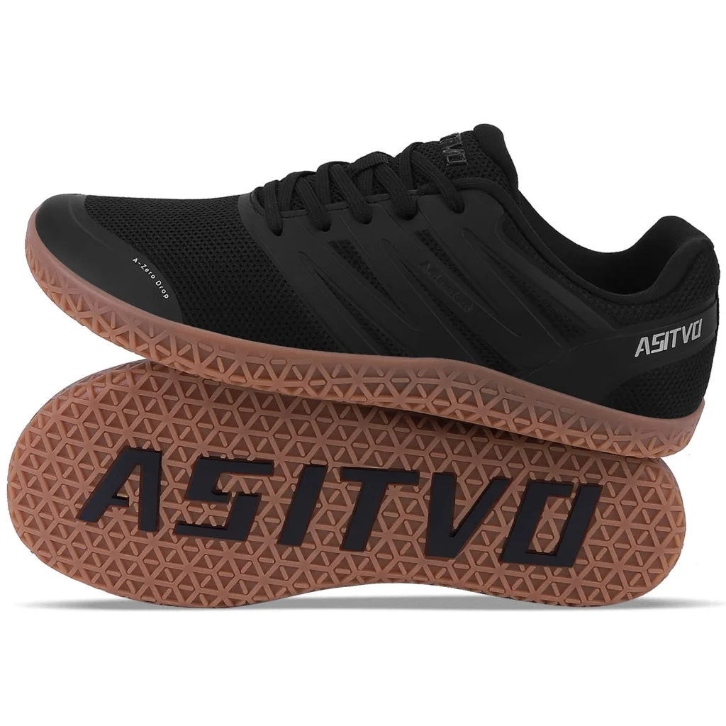 ASITVO Wide Barefoot Trainer in Black / Gum Sole, view 2