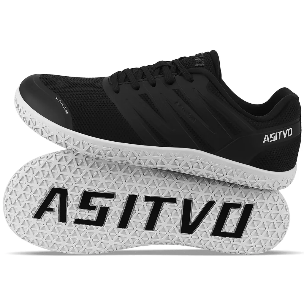 ASITVO Wide Barefoot Trainer in Black White, view 2