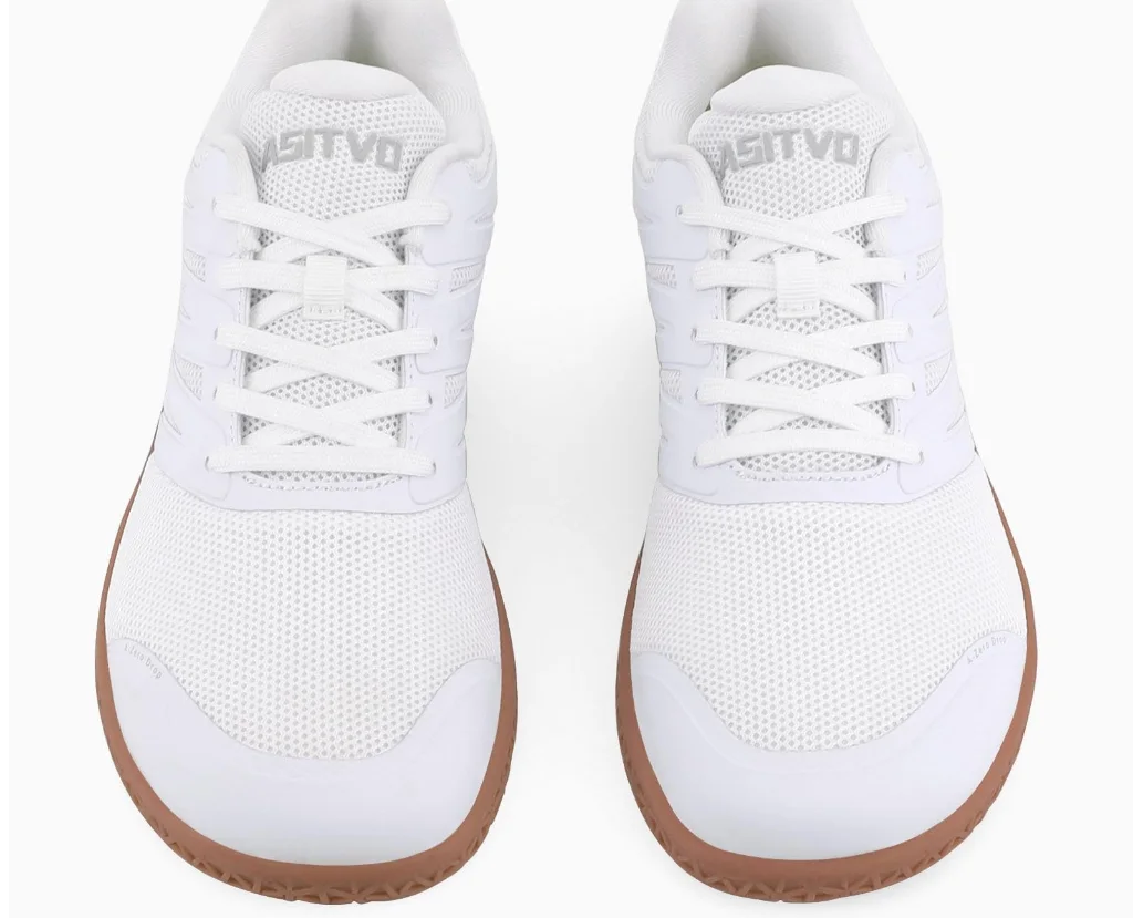 ASITVO Wide Barefoot Trainer in White / Gum Sole, view 5