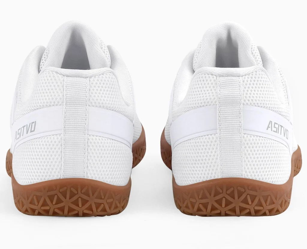 ASITVO Wide Barefoot Trainer in White / Gum Sole, view 6