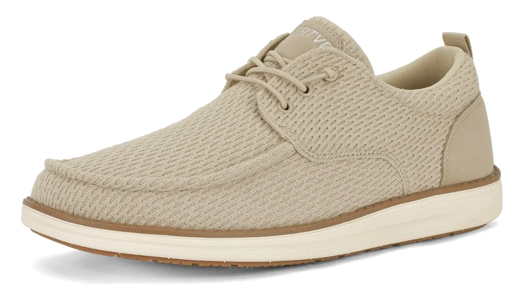 ASITVO Wide Mesh Knit Boat Loafer in Light Brown