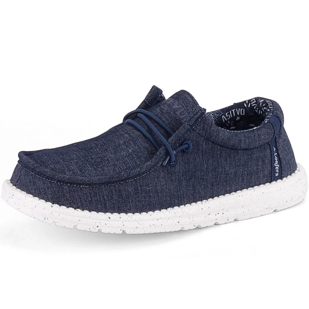 ASITVO Wide Slip-On Loafer in Denim Blue