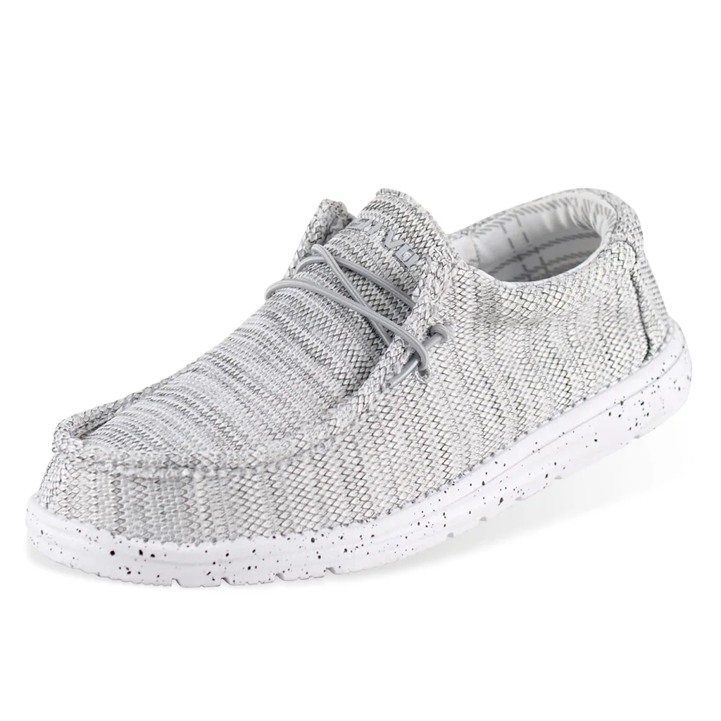 ASITVO Wide Slip-On Loafer in White Gray