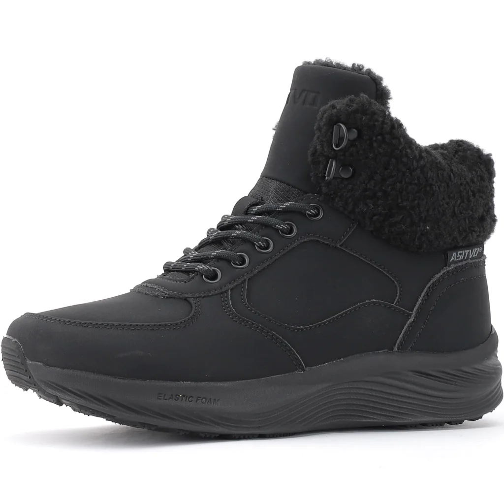 ASITVO Women’s Fur-Lined Snow Boot in Black