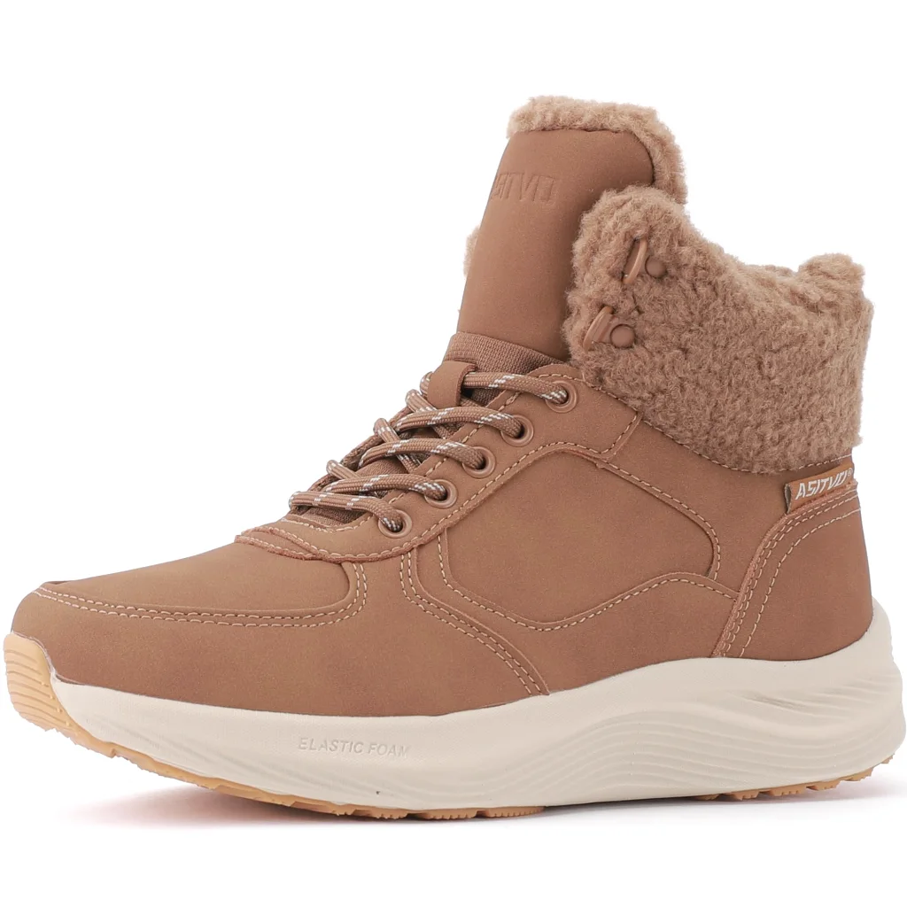 ASITVO Women’s Fur-Lined Snow Boot in Light Brown
