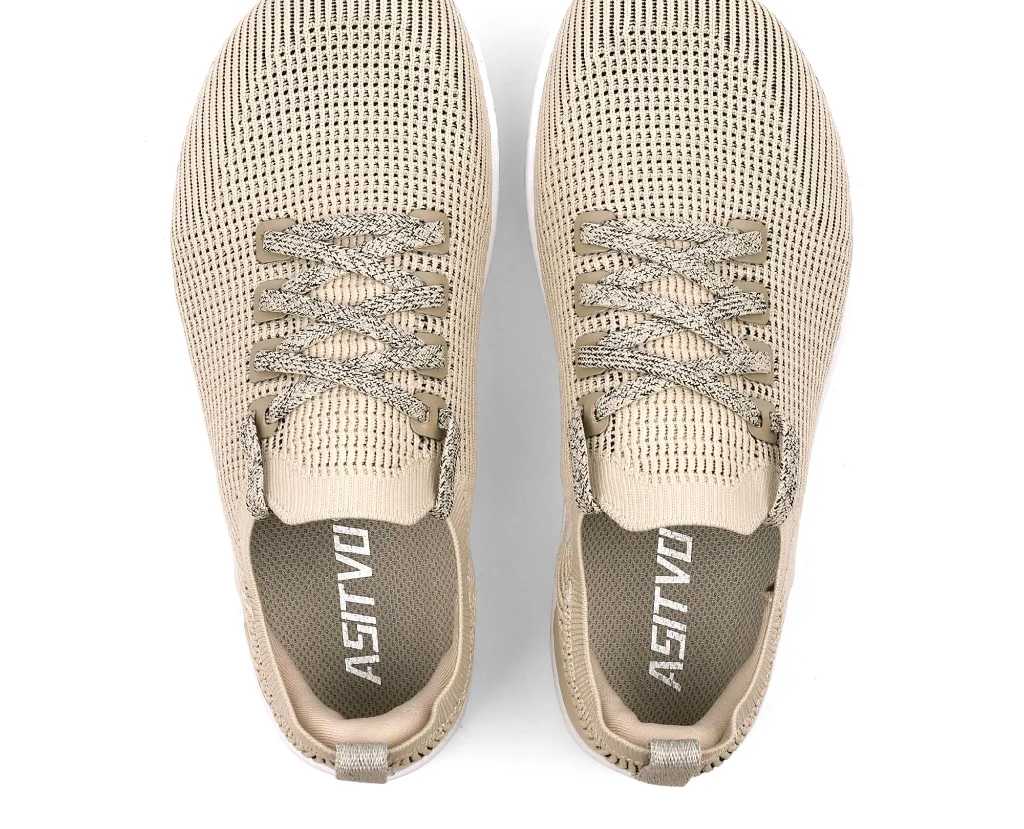 ASITVO Women’s Knit Barefoot Sneaker in Brown Black, view 4
