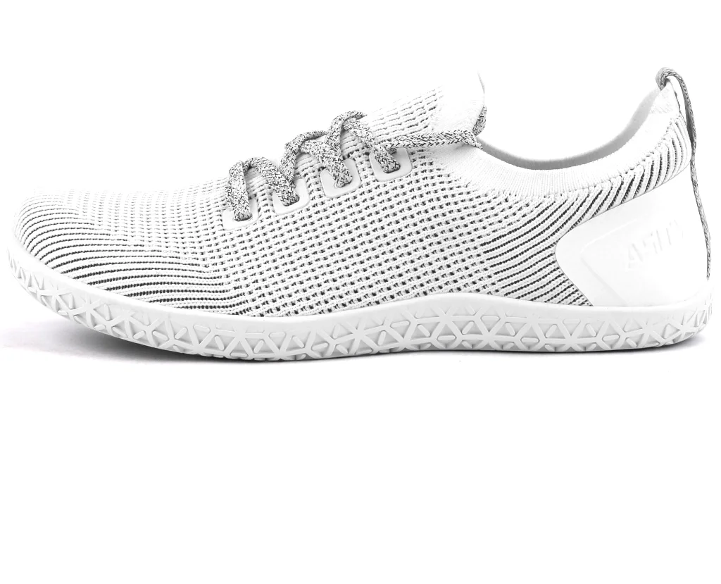 ASITVO Women’s Knit Barefoot Sneaker in Ivory White Black
