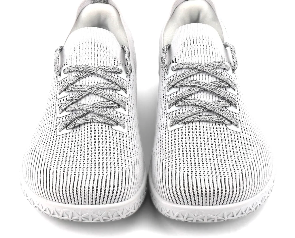 ASITVO Women’s Knit Barefoot Sneaker in Ivory White Black, view 5