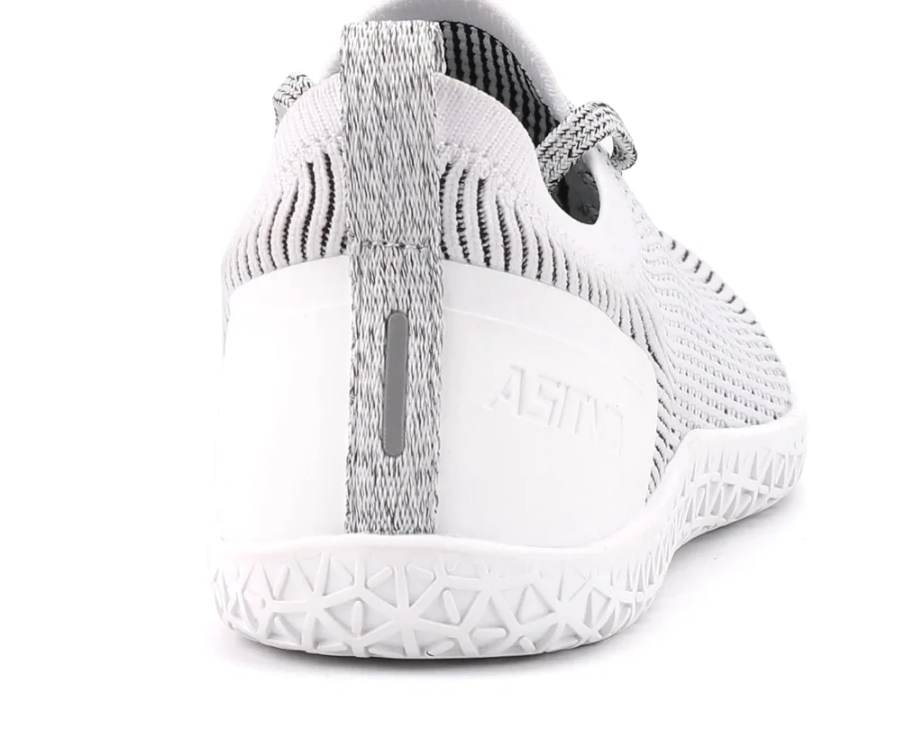 ASITVO Women’s Knit Barefoot Sneaker in Ivory White Black, view 6