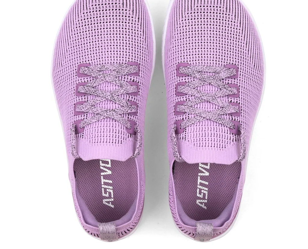 ASITVO Women’s Knit Barefoot Sneaker in Purple, view 4
