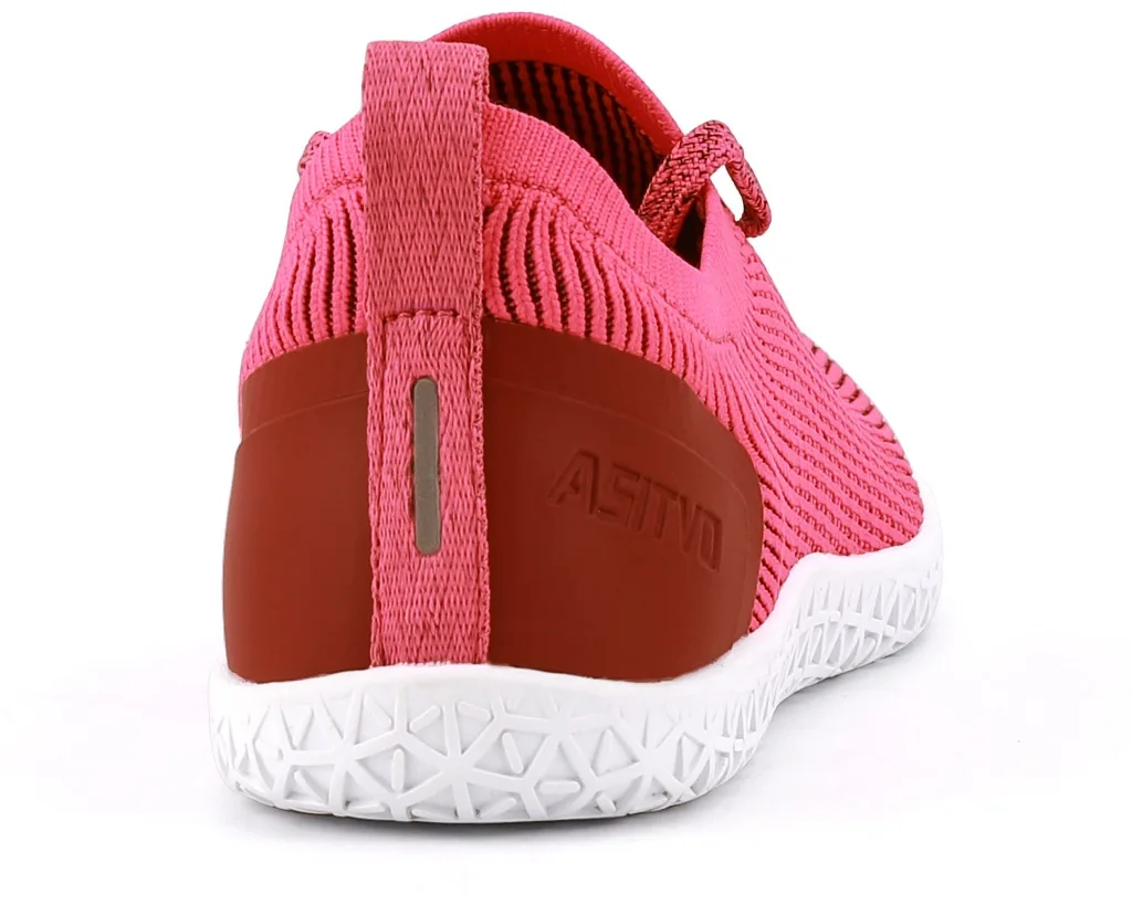 ASITVO Women’s Knit Barefoot Sneaker in Rose Red, view 6