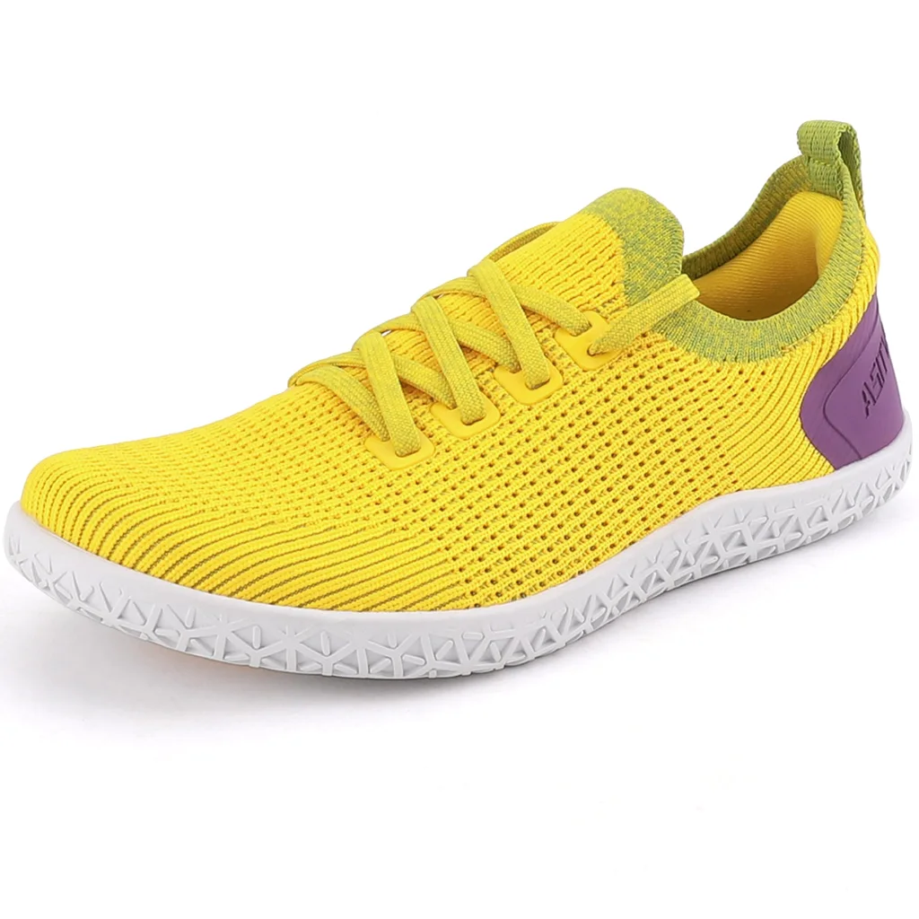 ASITVO Women’s Knit Barefoot Sneaker in Yellow Green, view 2