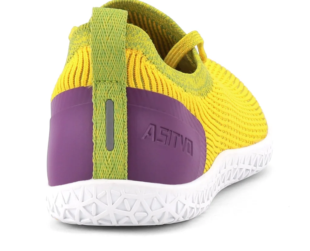 ASITVO Women’s Knit Barefoot Sneaker in Yellow Green, view 6